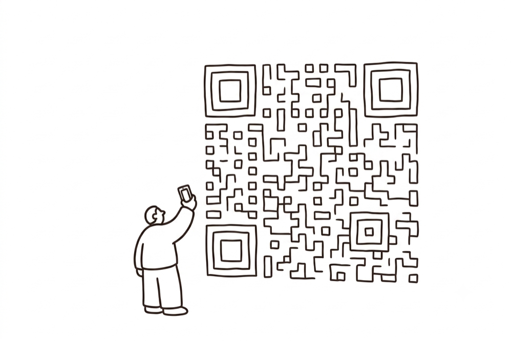 Scanning a WhatsApp QR code
